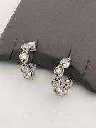 CERTIFIED BRAND NEW 18K WHITE GOLD DIAMOND EARRINGS