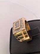 MEN'S BRAND NEW CERTIFIED DIAMOND RING, 14K GOLD