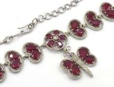 Ethereal Brand New European Direct From Manufacturer 53.50CTW Pear Shaped Faceted Rubies & 7.78CTW D