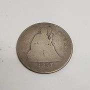 1857 Seated Liberty Quarter Love Token