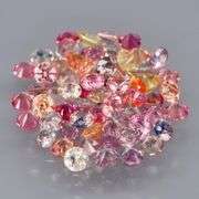 Glittering 65 piece 3.95ct fancy color Sapphire set