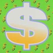 Dollar Sign (Green Bold) by Steve Kaufman (1960-2010)