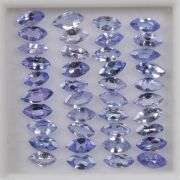 Untreated! Glittering 3.10ct marquise cut Tanzanite set!