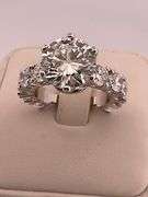 CERTIFIED BRAND NEW 14K WHITE GOLD DIAMOND ENGAGEMENT RING . 8.53 CARATS