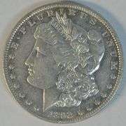 Satiny-white near BU 1892-P Morgan Silver Dollar. Key date