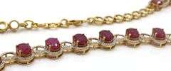 Inspiring Brand New European 40.00CTW Oval Emerald -Cut Rubies & 3.00CTW Diamond Necklace in 14K Yel