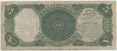 Attractive 1907 Series Large Size $5 'Woodcutter' US Note