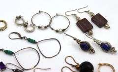 Vintage 925 sterling silver group lot of earrings