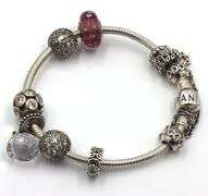 Set of Pandora charm bracelets in 925 sterling silver