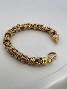 14K SOLID GOLD BYZANTINE STYLE LADIES BRACELET