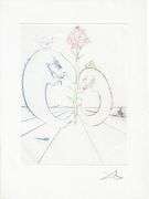Rare Salvador Dali Signed Engraving in Color from Babaouo suite, 1978
