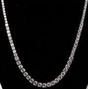 CZ Gemstone Tennis Necklace in Sterling Silver