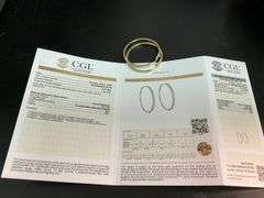 14K YELLOW GOLD FLEXIBLE HOOP EARRING WITH DIAMONDS .IT'S TIMELESS, CLASSIC, FASHIONABLE, LIGHTWEIGH