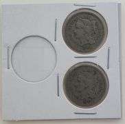 1865 & 1866 Three Cent Nickels