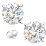Sparkling 4 Ct White Lab SImulated Diamond Earrings