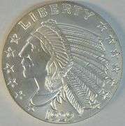 Special 5 Troy Oz pure .999 fine silver Indian Head from Golden State Mint