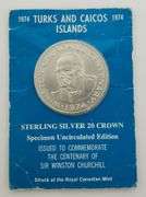 Turks & Caicos Islands 20 Crowns, Sterling Silver