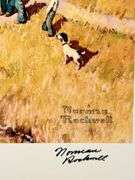 Exclusive Signed Norman Rockwell Offset Lithograph "Back To School"