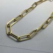 14K Yellow Gold Paper Clip Link Chain