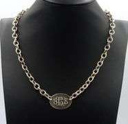 Vintage 925 sterling silver tag pendant on chain