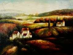 Palace Size Signed Landscape Oil Painting