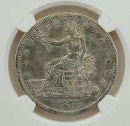 1876 Silver Trade Dollar, NGC AU Details - CLEANED