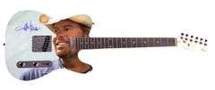 Toby Keith Autographed Facsimile Custom Graphics Guitar