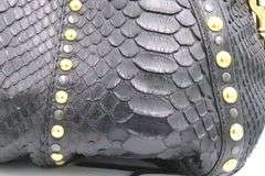 Gucci Leather Python Suede Fringe Babouska Tote W/Strap