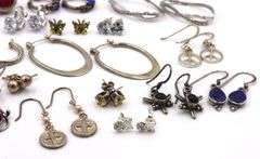 Group lot of Vintage 925 sterling silver earrings