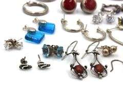 Group lot of Vintage 925 sterling silver earrings