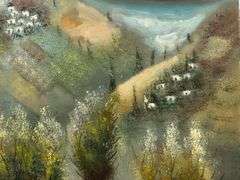Collectible oil on canvas by Albert Goldman (1922-2011)