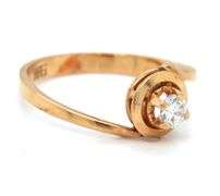 Attractive 18k YG Ring with a 1/6  Ct. Diamond