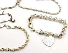 Group lot of 7 Vintage 925 sterling silver bracelets
