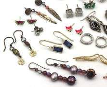 Group lot of Vintage 925 sterling silver earrings
