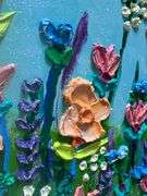 Heavy Impasto Peach Floral