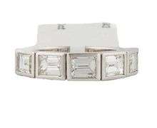 New 1.70ctw Emerald Cut Diamond Bezel Set Five Stone Band Ring in 18K