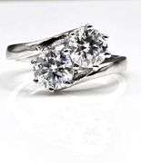Sparkling 3.5 Ct Twin Solitaire Lab Simulated Diamond Ring