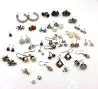 Group lot of vintage 925 sterling silver earrings