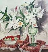 Houshang Seyhoun, Still Life, Original Mixed Media.