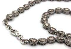 Darling Antique 14K Gold Over Sterling Silver Cognac Diamond Center Stone & Diamond Necklace