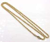 14kt Yellow gold rope chain necklace