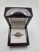 14k white gold diamond wedding band, size 6.5 -4.8 gr