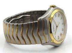 Ebel Classic Wave 2-Tone on Steel and Yellow Gold Bracelet with White Roman Dial