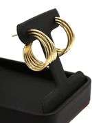 14kt Yellow gold 5 row J hoops
