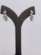 CERTIFIED BRAND NEW 18K WHITE GOLD DIAMOND EARRINGS