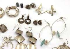 Group lot of Vintage 925 sterling silver earrings