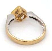 Sweet 18K W&Y Ring with Princess Cut Diamonds