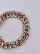 Men's Certified Diamond Puff Gucci Miami Cuban Link Bracelet ( 18 MM ) 17.00 carats of diamonds