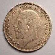 1920 Great Britain 1/2 Half Crown Silver, High Detail