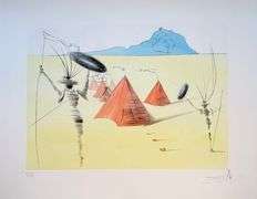 Exclusive Salvador Dali Pencil Signed Limited Edition Etching and Color Stencil from 'Twelve Tribes 